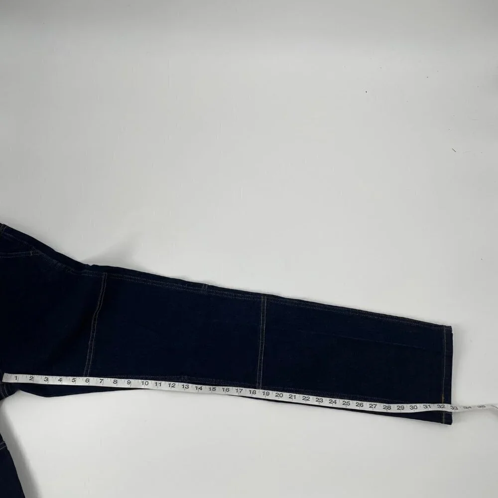 Supply & Demand Dark Wash Exposed Stitching Skinny Jeans Mens Size 34 Stretch - Picture 6 of 9